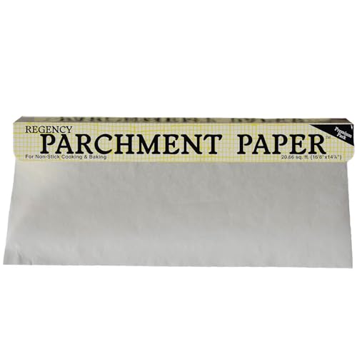 egency Wraps Parchment Paper For Non-Stick Cooking and Baking, Lining Cookie Sheets, Cake Pans, Air Fryer and Microwave safe, Greaseproof, white, 20ft Roll (pack of 1)
