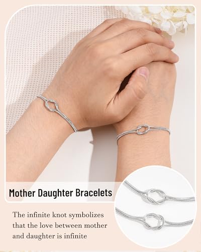 Image of SUNSH 2 /3 Mother Daughter Bracelets, Meaningful Matching Bracelets Mother's Day Gifts for Mom Daughters