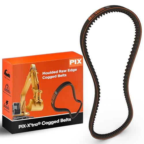Image of PIX AX38 Cogged V-Belt - 1 /2 x 40in OC, Industrial Drive V-Belt for High Horsepower Applications, Compressors, Pumps, Fans, Vacuum Pumps, Blowers, Generators, Heat Exchangers, and Industrial Drives