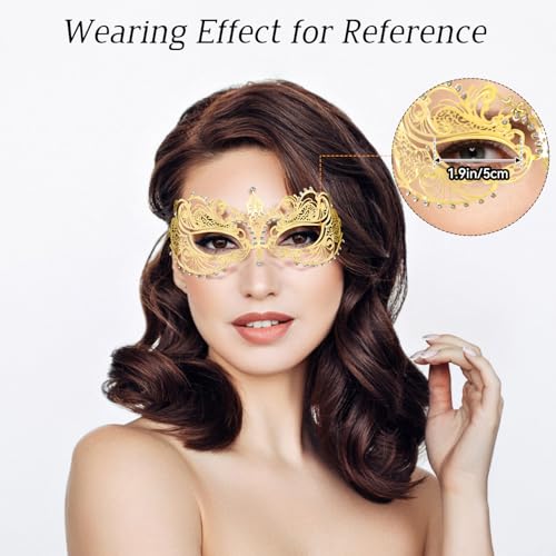 Image of Coddsmz Couples Venetian Masquerade Mask Set Luxury Style Princess Party Mask for Couples Women and Men Mardi Gras Masks