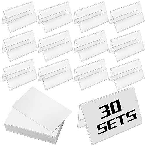 Openfly 30 Pack Mini Acrylic Sign for Food, 2.4x 1.6