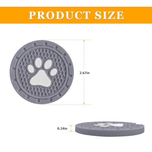 Portavasos para coche Osilly, 4 piezas, gris miniatura 2