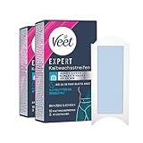 [Neu] Veet Expert Kaltwachsstreifen Bikinizone & Achseln - Wachsstreifen zur Haarentfernung für alle Hauttypen inkl. sensibler Haut - 8 Doppelstreifen = 16 Streifen