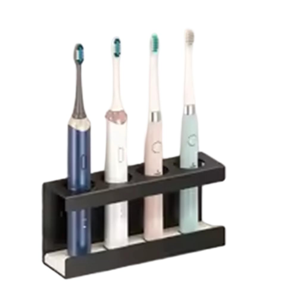 Vjsujehgy Wall-Mounted for Toothbrush Holder with Diatom Base, No-Drilling Installation, Bathroom Storage Shelf for Toothbrush and Toothpaste A
