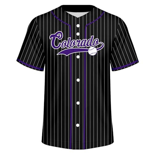 Custom Baseball Jersey Striped Button Down Shirt Personalized Add Any Name Number for Men Women Youth Kids miniatura 1