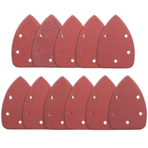 STEBRUAM 88 Stück Klett Maus Detail Schleifpapier Haken & Loop Schleifblätter 40 60 80 100 120 180 240 320 400 600 800 Körnung für Schleifen Polieren Rostentfernung Sander Pads