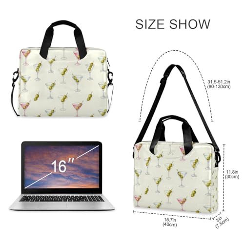 Funda para portátil 15.6 pulg con asa y correa beige miniatura 5