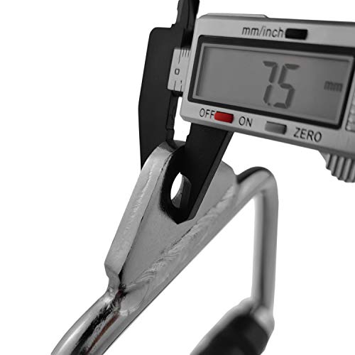 Workouty D Cable Machine Handle with Rubber Grips - Hand Cable Attachment Weight Workout Crossover Home Gym Equipment Accessory with 8cm Snap Hook (Black)