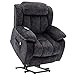 Price comparison product image Power Massage Lift Recliner Chair with Heat & Vibration for Elderly, Heavy Duty and Safety Motion Reclining Mechanism Anti skid Fabric Sofa Contempoary Overstuffed Design (Gray)