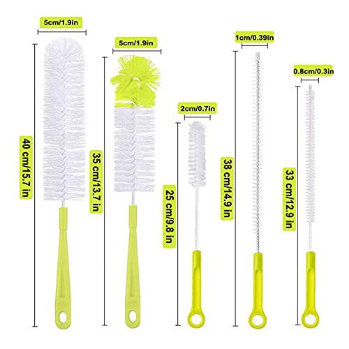 flaschenbürste lang reinigungsbürsten flasche bürste lang bürste 5 Stück flexible bürste flaschen reiniger Shisha… – Bild 3