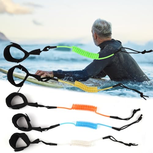 Namolit Trela de prancha de surf de 1,2 m / 4 pés enrolada Sup Leash Leg Corda Elástica de segurança