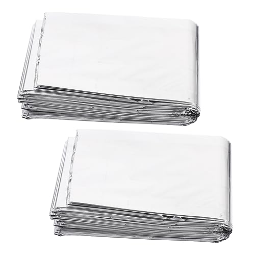 SUPVOX 2Pcs Heat Reflective Emergency Blanket Thermal Film for Outdoor Aid Camping and Natural Disaster Supplies