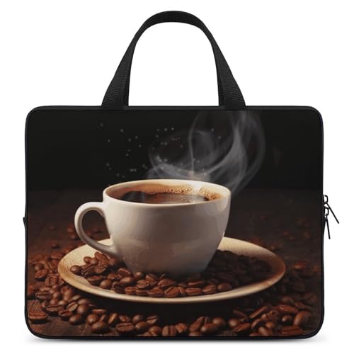 Sacoche ordinateur 17 pouces marron et porte-gobelet pour hommes et femmes