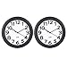 HIPPIH 2 Pack Silent Wall Clock 10 Inch Non-Ticking Battery Operated Round Clocks - Easy to Read for Office/Kitchen/Bedroom/Living Room/Classroom
