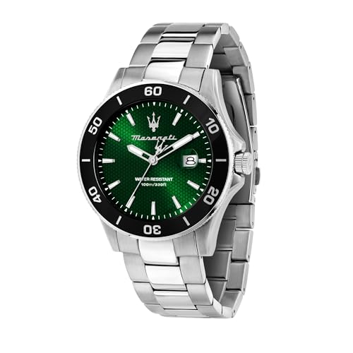 Maserati Lifestyle Date Analog Dial Color Green Stainless Steel Watches For Men - R8853100038 (B0CVLJBRZP) Amazon Price History, Amazon Price Tracker