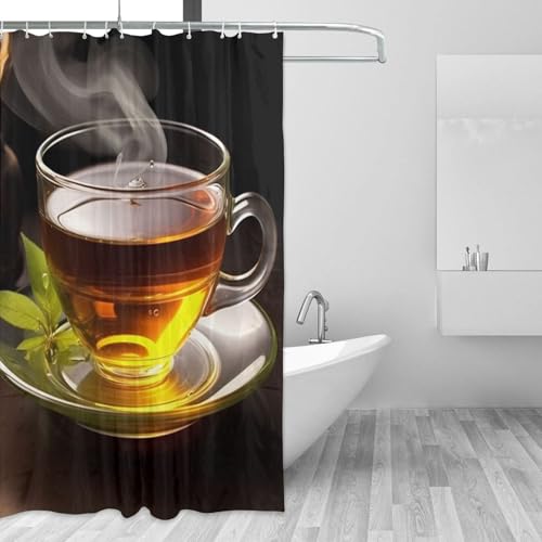 Rideau de douche tasse de thé robuste contre les éclaboussures