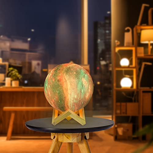 Gahaya Moon Lamp Night Light 5.9 Inch 16 Led Colors 3D Galaxy Light With Wooden Stand, Remote & Touch Control Usb Rechargeable, Lava Lamp Home Decor Gifts For Adults Teen #TOP2