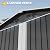 DWVO 6x4ft Large Tool Storage Shed with Window, Lockable Doors, and Sloped Roof, Oversized Steel Outdoor Storage Shed for Garden, Patio, Garage, Backyard, Lawn - Gray White
