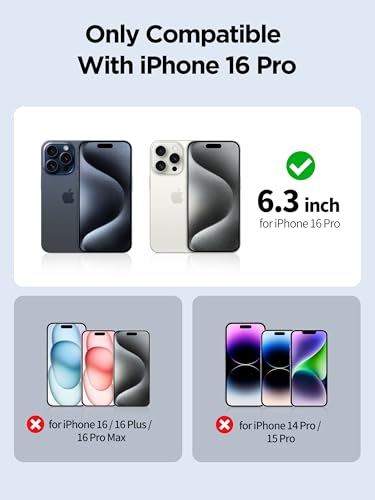 Image of PDDKISS Compatible for iPhone 16 Pro Privacy Screen Protector Tempered Glass 6.3 Inch, Purple Gradient Anti Spy Anti Blue Light HD Easy Installation