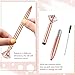 Yahenda 50 Pcs Christmas Gifts Diamond Pens Bridal Shower Ballpoint Pen Bulk Black Ink Bling Crystal Metal Bling with Diamond on Top for Women Bridesmaid Wedding Office School(Rose Gold)
