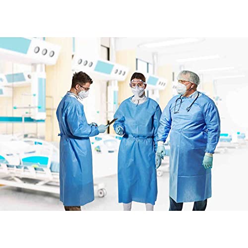 Blouson jetable EN 13795 pour l'hygiène en laboratoire bleu
