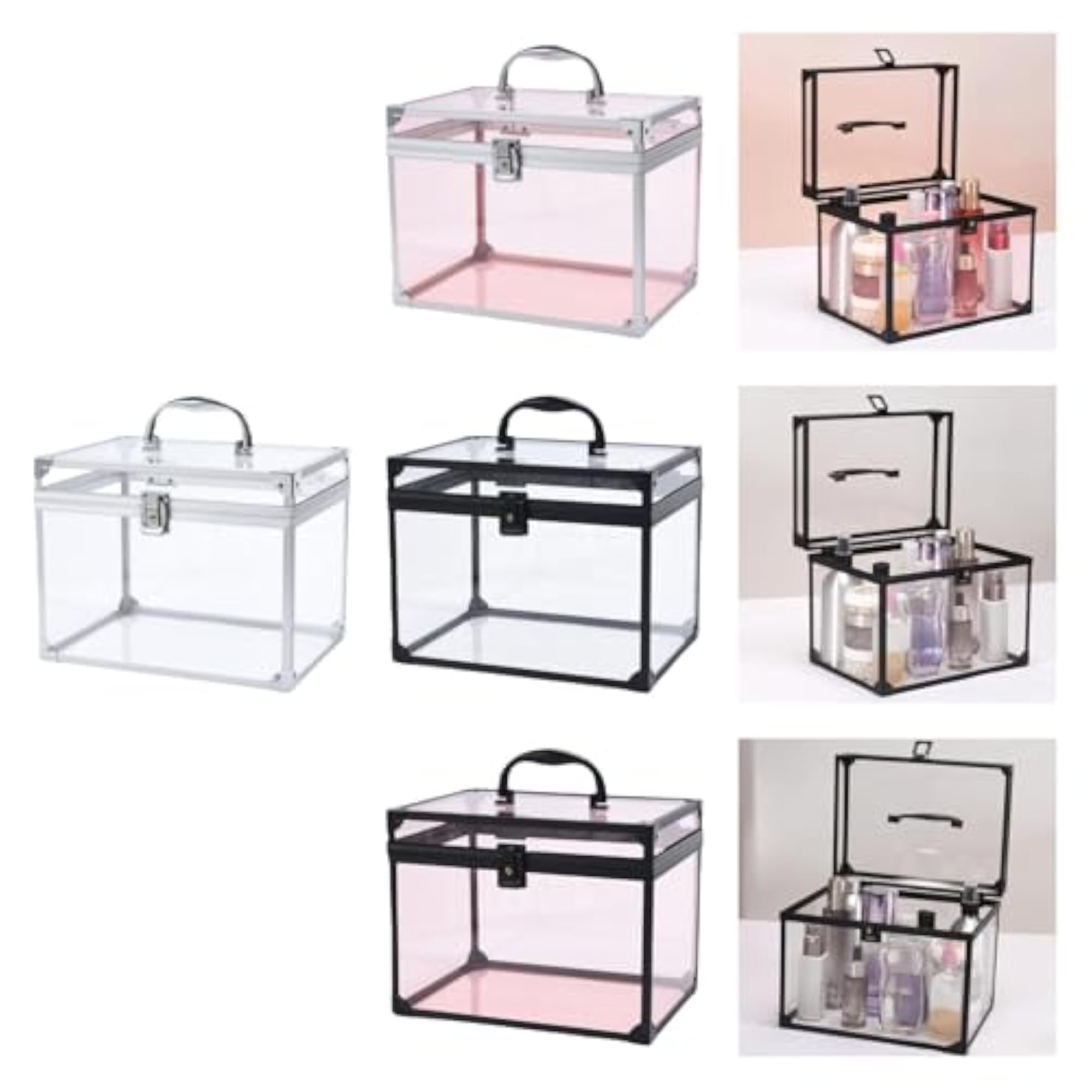 Acrylic Makeup Case Clear Crown Box