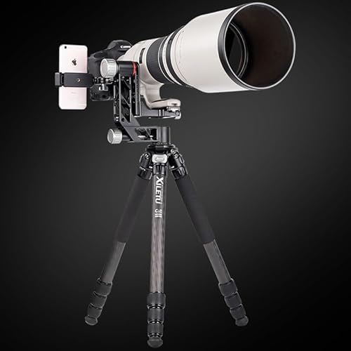 XILET Cabeça de tripé profissional resistente com panorama de 360°, placa QR Arca-Swiss de 1/10.2 cm