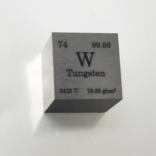 Tungsten Cube 25.4mm (1 Inch) – Ultra-Dense 99.95% Pure Metal Density Block with Right-Angled Edges for STEM Education & Collectors - Tungsten - 1inch