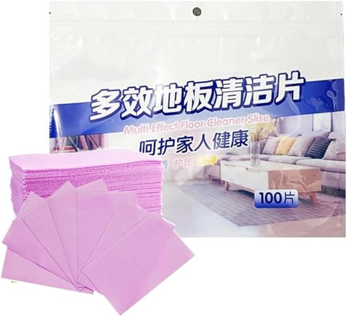 POVVFRTY Sheets Floor Cleaner, Floor Cleaner Sheets, 100Pcs Household Floor Cleaners - Fast Dry, Fresh Scent /8074(Purple)
