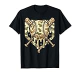 Baseball Drip for Boys Ice Cream Dripping Boys Baseball Camo T-Shirt