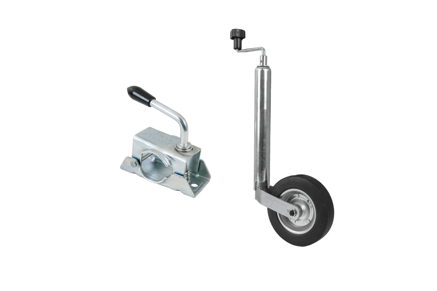 Knott Rueda Jockey 48 mm con Abrazadera y Rueda Maciza 200x50 mm
