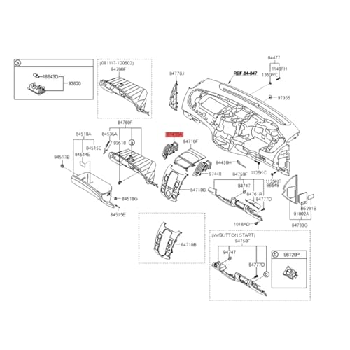 Salida de aire acondicionado para Kia 2008-2013 que soluciona rejillas rotas 4