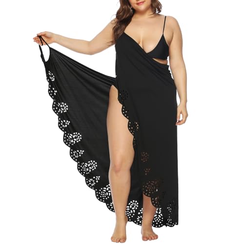 Women Swimsuit Cover Up Beach Spaghetti Strap Cross Wrap Bikini Sarong Cover-Ups