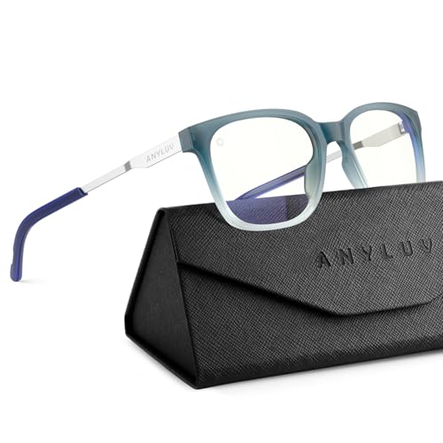 Image of ANYLUV Blue Light Glasses for Men, Lightweight Computer Gaming Glasses, Stylish Anti Eyestrain Blue Light Blocking Men