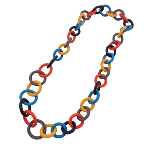 Collier Fascinant Cercle en Caoutchouc Fait à la Main Accessoire Vintage Unique