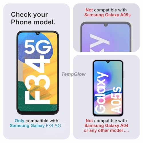 Image of Screen Protector for Samsung Galaxy F34 5G (Black) Tempered Glass Edge-to-Edge 6D Screen Guard With Installation Kit.