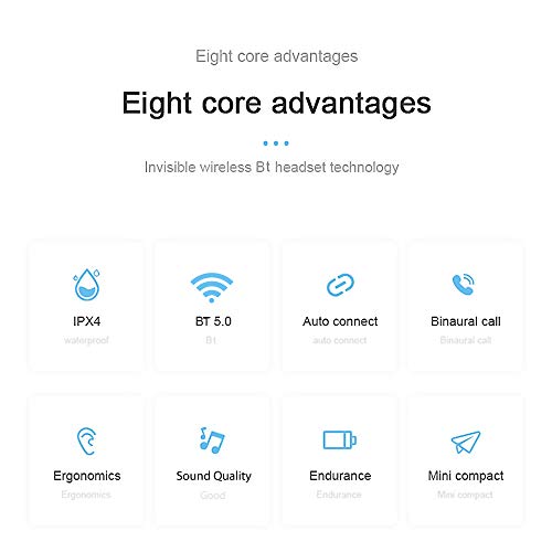 SIMBAE TWS Earphones True Wireless Stereo Earphones Wireless Earbuds BT 5.0 Headphones with Touch Control IPX4 Waterproof Sports Headphones with Dual Noise Reduction Technology Long Playtime for Gamin SIMBAE TWS Earphones True Wireless Stereo Earphones Wireless Earbuds BT 5.0 Headphones with Touch Control IPX4 Waterproof Sports Headphones with Dual Noise Reduction Technology Long Playtime for Gamin