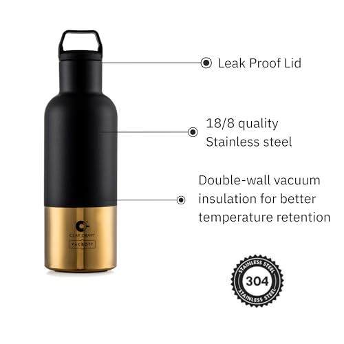 Image of CLAY CRAFT VACBOTT Trekko Double Walled|18 Hours Hot and 24 Hours Cold Vacuum Insulated Flask 700ml|Easy to Carry|Gym Bottle|Home|Kitchen|Hiking|Travel Bottle|BIS Certified|1Year Limited Warranty