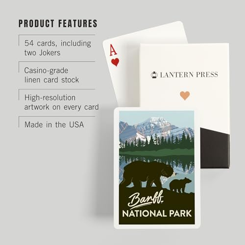 Baraja de póker Banff Canada Osos 52 cartas miniatura 3