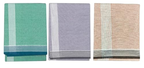 Image of Men's Cotton Lungi | Traditional Indian Wear | Soft & Breathable Checked Lungis for Daily Comfort, Home Wear & Casual Use | Free Size Wrap