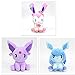 LERDBT Peluche de Pokemon de 20 cm de Eevee Sylveon de peluche muñecas Kawaii de dibujos animados de anime de peluche de peluche para niña de peluche (elige uno de tres)