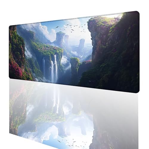 Tapis de Souris Nuage XXL Ambiance Coucher de Soleil pour Set de Bureau