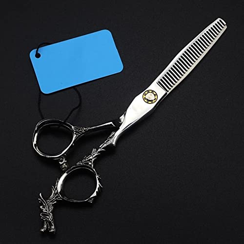 Hair Cutting Scissors, Professional 6 inch cutting scissors beauty salon thinning and straight shears barber scissor tool stainless steel BY ZZYY (Color : Straight scissor)