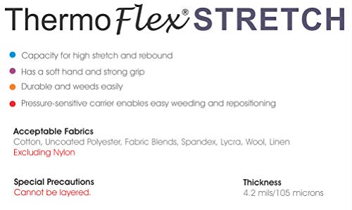 Thermoflex Stretch White 15" Roll Of Iron On Heat Transfer Vinyl, Htv (5 Feet) #TOP1