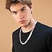 QUADRI 925 Sterling Silver Necklace, Extra Shiny, Cuban Link Chain for Men, 12mm Wide, 20 Inch, Cadena de Plata 925 para Hombre, Made in Italy, Gift Box Included