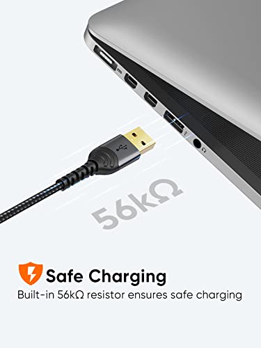 Image of Long USB C to USB A 6ft*2,USB A to Type C Cord for iPhone /Laptop /Carplay | Anti Tear Braided, 0.5ft~10ft, 3A Fast Charging, 480Mbps, 56Kohm Pull-up Resistor,for Powerbank Cellphone Android Auto