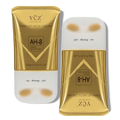 Ycz Ah8 Firming Neck Cream, Reduces Neck Lines, Moisturizes, Tightens Skin, Improves Elasticity, Anti-Aging, Suitable for Both Men and Women(Pack of 2)