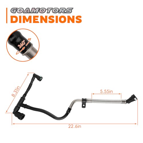 GoaMotors 12673868 PCV Positive Crankcase Ventilation Tube Fit for Buick Envision Fit for Cadillac ATS Fit for Chevrolet Malibu 2013-2018 Replaces 12654851,12662657 by GoaMotors - Used condition - Image 5