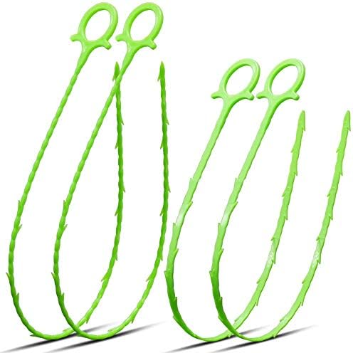 AWINNER Snake Hair Drain Clog Remover Cleaning Tool, 20 Inch and 25 Inch,4 Pack