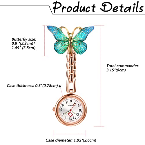 Image of Aroncent Nurse Fob Watch Collection: Medical Professional Lapel Pin-On Pocket Watches with Second Hand - Various Styles and Colors for Healthcare Workers